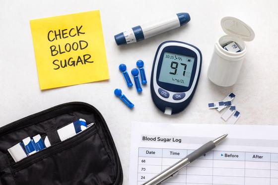Sugar testing tools on a kitchen counter